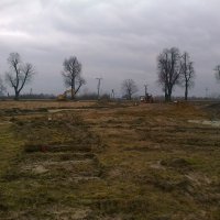 Postęp prac na budowie ronda w ciągu drogi krajowej nr 44