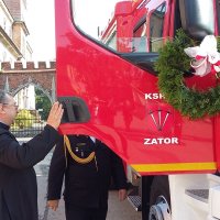 Uroczyste przekazanie  nowego wozu strażackiego OSP w Zatorze