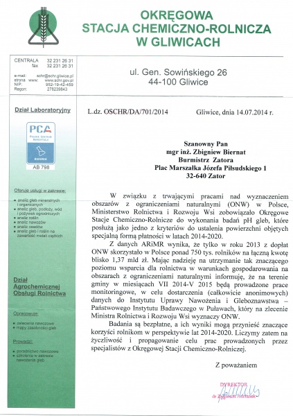 Informacja dla rolnik&oacute;w